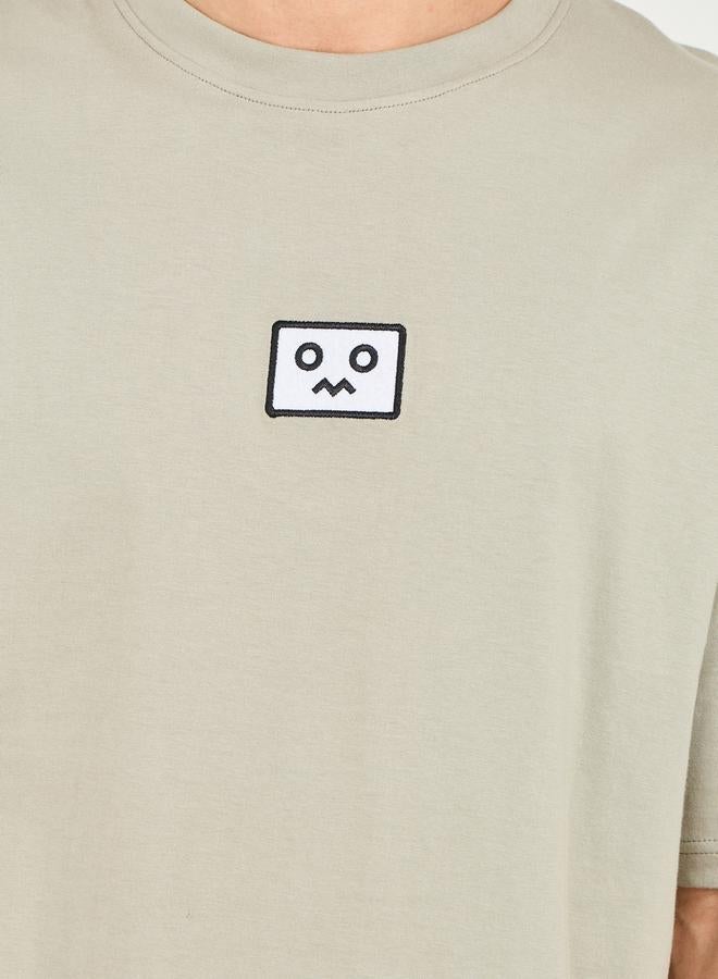 Styli Embroidery Chest Compact Cotton Oversized T-Shirt - Image 3