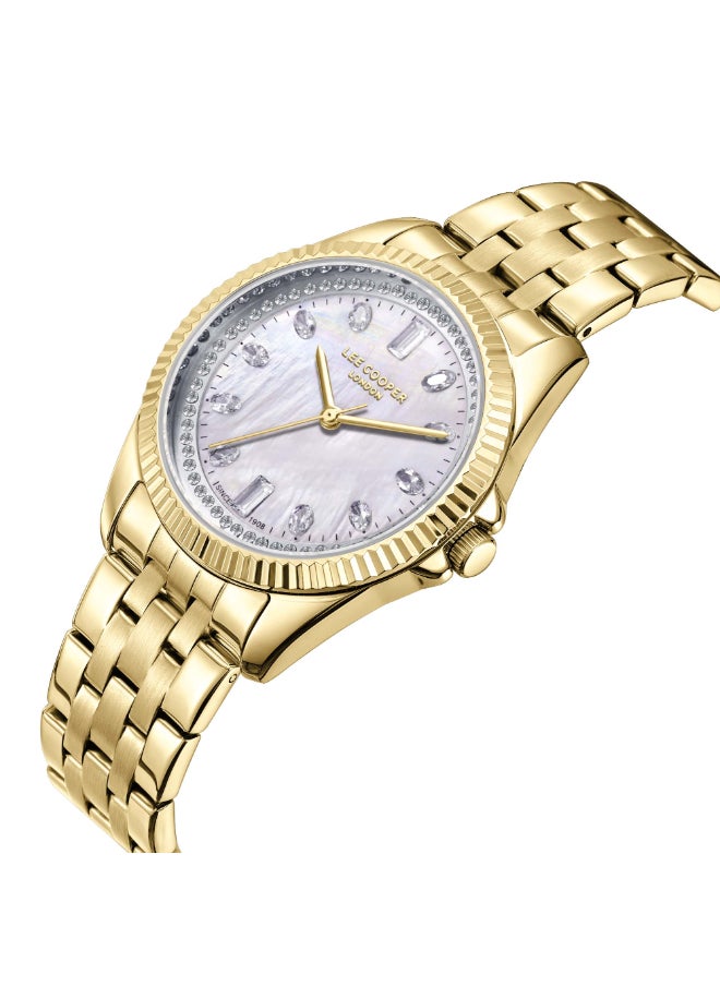 Lee Cooper Lee Cooper Women's Watch, Analog Display and Metal Strap - LC08033.120, Gold  - Image 4