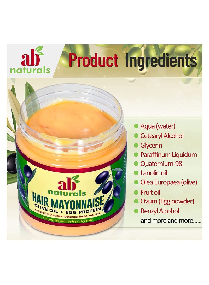 إيه بي ناتشورالز زيت زيتون مايونيز للشعر بالإضافة إلى بروتين البيض أصفر 250 مل - Image 2
