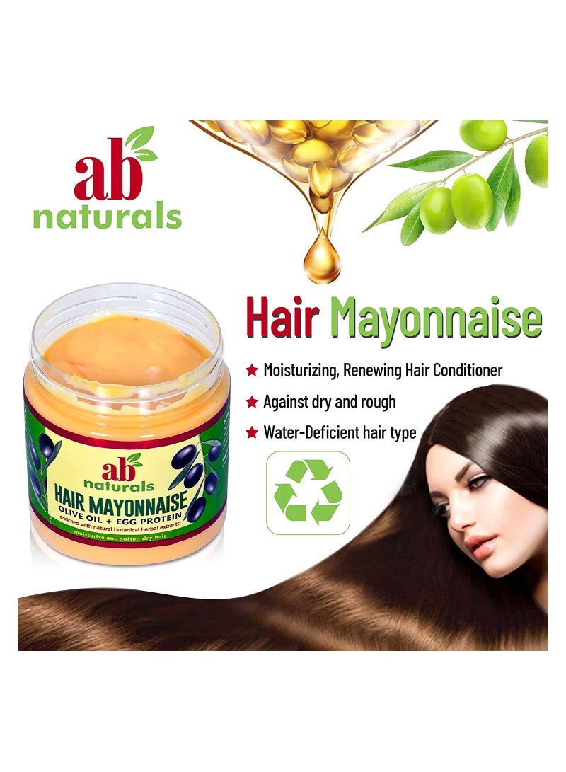 إيه بي ناتشورالز زيت زيتون مايونيز للشعر بالإضافة إلى بروتين البيض أصفر 250 مل - Image 3