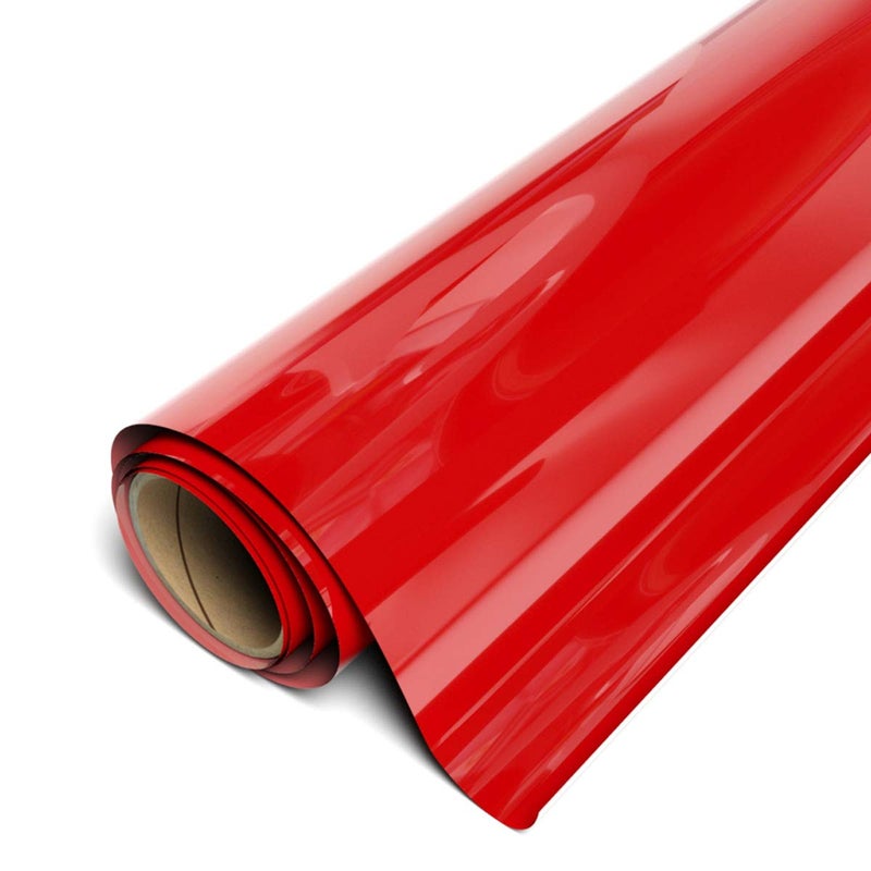 Siser EasyWeed Heat Transfer Vinyl 11.8" x 5ft Roll (Red) - - Compatible, Cricut, Silhouette and Other Craft/Professional Cutters - CPSIA Certified - Image 1