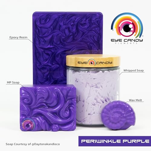 Eye Candy Pigments Premium Purple Mica Powder - Periwinkle Purple (50gr) - for Epoxy, Resin, Soap, Paint, Woodworking, Acrylic Pouring, Bath Bombs, Fishing Lures - DIY Arts and Crafts Additive - Image 2