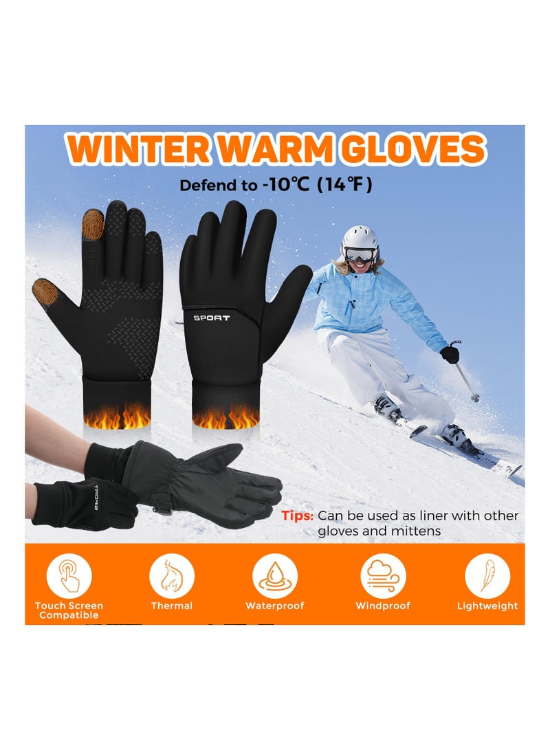 Zikra Winter Gloves for Men and Women - Touchscreen Waterproof Thermal Cycling Gloves for Cold Weather (14°F) - Ideal for Running, Hiking, Climbing, Biking, and Driving (Size M) - Image 3