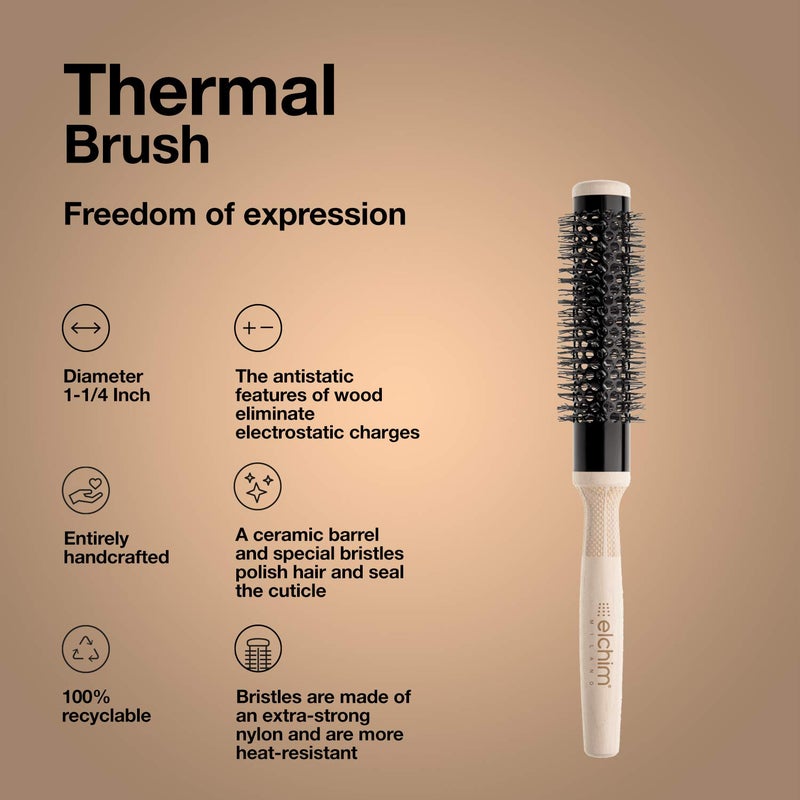 Elchim Thermal Hair Brush, 1 1/4" - Image 1