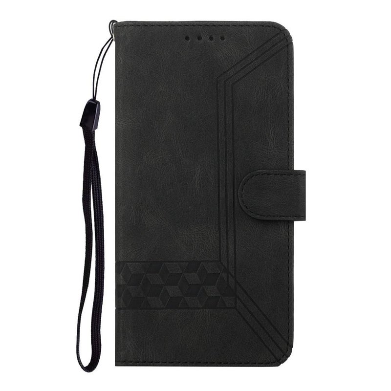 erorex For vivo X200 Ultra Cubic  Feel Flip Leather Phone Case(Black) - Image 3
