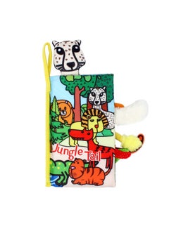 Generic Growth Tree Growth Tree Tail Cloth Book Baby Enlightenment Education Early Education Three-dimensional Tear Baby Cloth Book-Color:Jungle Animals  - Image 1