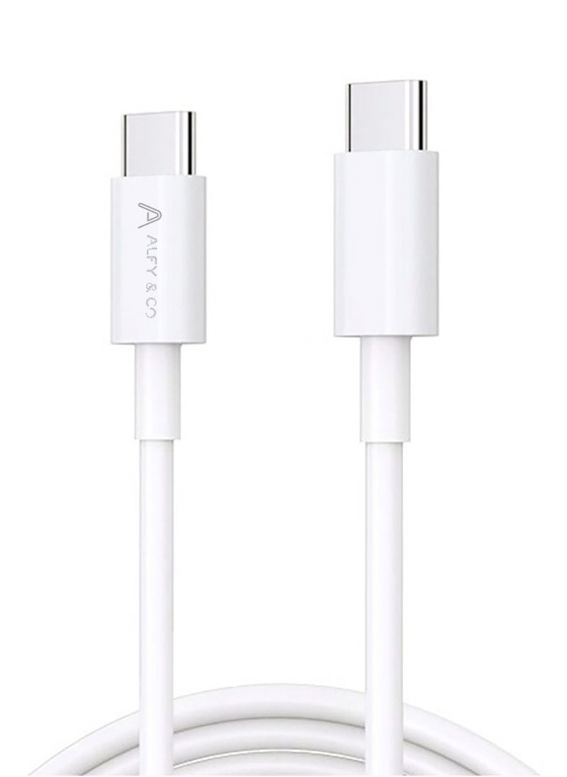 60W USB C Cable 1M, PD 3.0 3A Fast Charging Cord Type C Cable Compatible with iPhone 15 Series, MacBook Pro, iPad Pro, Samsung Galaxy S23/22/Z Fold/Z Flip, Google Pixel 7/6A,PS5,Switch white - pzsku/Z35E580F52685F2A9B6A5Z/45/_/1702805489/32281333-f371-41db-a95b-7967eed23e42