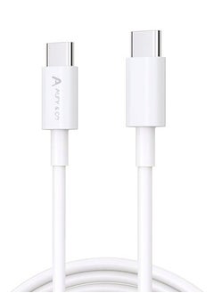 ALFY & CO 60W USB C Cable 1M, PD 3.0 3A Fast Charging Cord Type C Cable Compatible with iPhone 15 Series, MacBook Pro, iPad Pro, Samsung Galaxy S23/22/Z Fold/Z Flip, Google Pixel 7/6A,PS5,Switch white  - Image 1