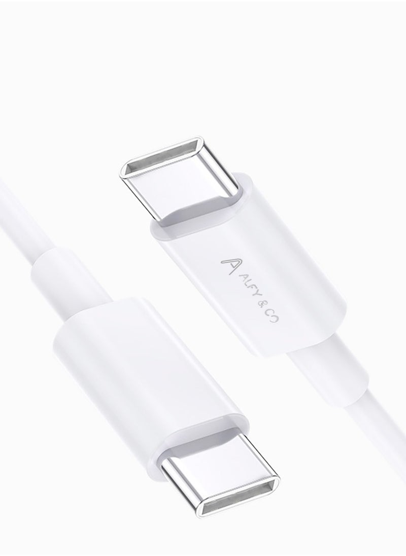 60W USB C Cable 1M, PD 3.0 3A Fast Charging Cord Type C Cable Compatible with iPhone 15 Series, MacBook Pro, iPad Pro, Samsung Galaxy S23/22/Z Fold/Z Flip, Google Pixel 7/6A,PS5,Switch white - pzsku/Z35E580F52685F2A9B6A5Z/45/_/1702805579/2ae3d0b3-9cf8-4d05-b532-f32c32c42607