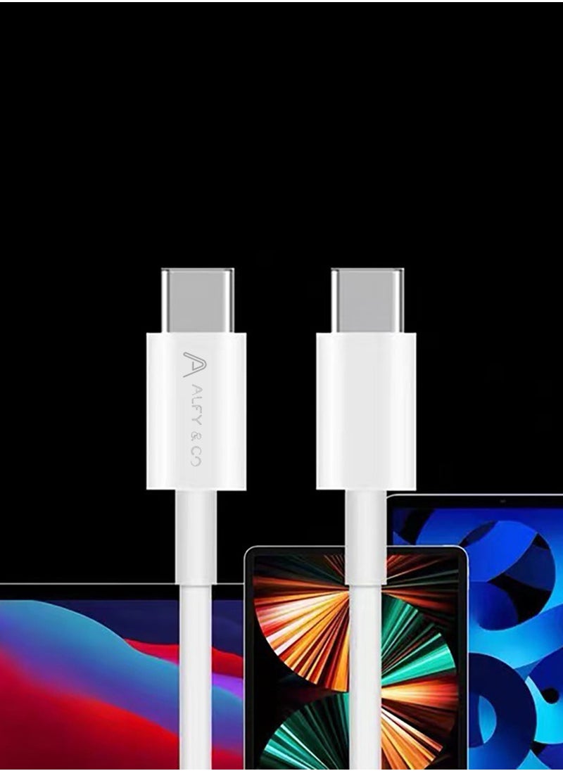 60W USB C Cable 1M, PD 3.0 3A Fast Charging Cord Type C Cable Compatible with iPhone 15 Series, MacBook Pro, iPad Pro, Samsung Galaxy S23/22/Z Fold/Z Flip, Google Pixel 7/6A,PS5,Switch white - pzsku/Z35E580F52685F2A9B6A5Z/45/_/1702805600/910368df-d81d-4310-a7cf-3ed072a21f96
