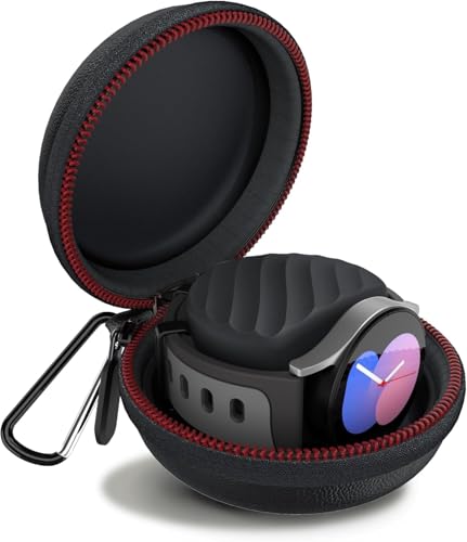 EMallee حامل شاحن EMallee Galaxy Watch 8 7، حقيبة سفر محمولة، علبة تخزين واقية وشاحن USB-C لسامسونج جالاكسي ووتش 8 7 ألترا 6 كلاسيك 5 برو 4 3 أكتيف 2 (شاحن متضمن) - Image 1