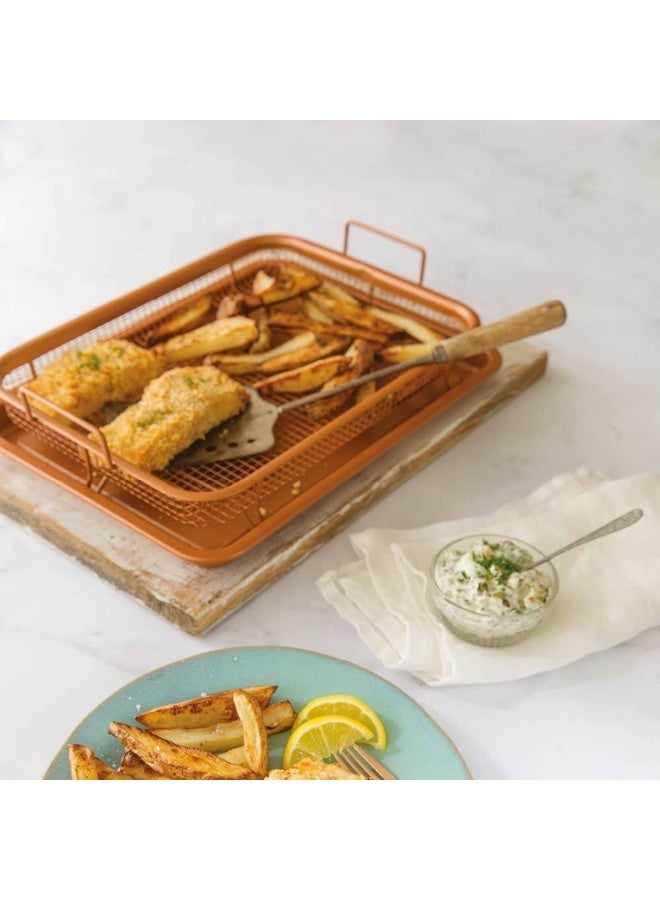 Rectangular roasting tray with 2*1 strainer - Image 3