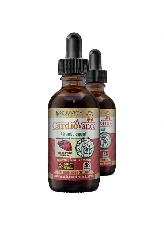 Rejuvica Health CardioVance - Heart Support Supplement - Liquid Delivery for Better Absorption - Hawthorne, Hibiscus, Arjuna, Olive Leaf & More!  - Image 1