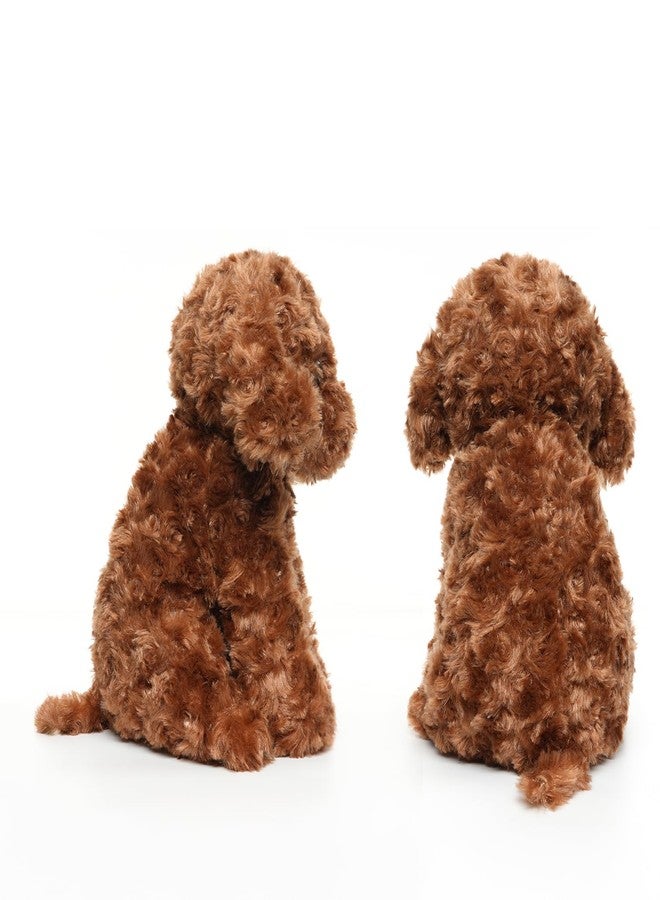 WEIGEDU Adorable Labradoodle Plush Toy Fluffy Red Brown Poodle Stuffed Animal Dog Puppy, 12.6" - Perfect for Kids, Babies, Birthday, Nursery - Image 4