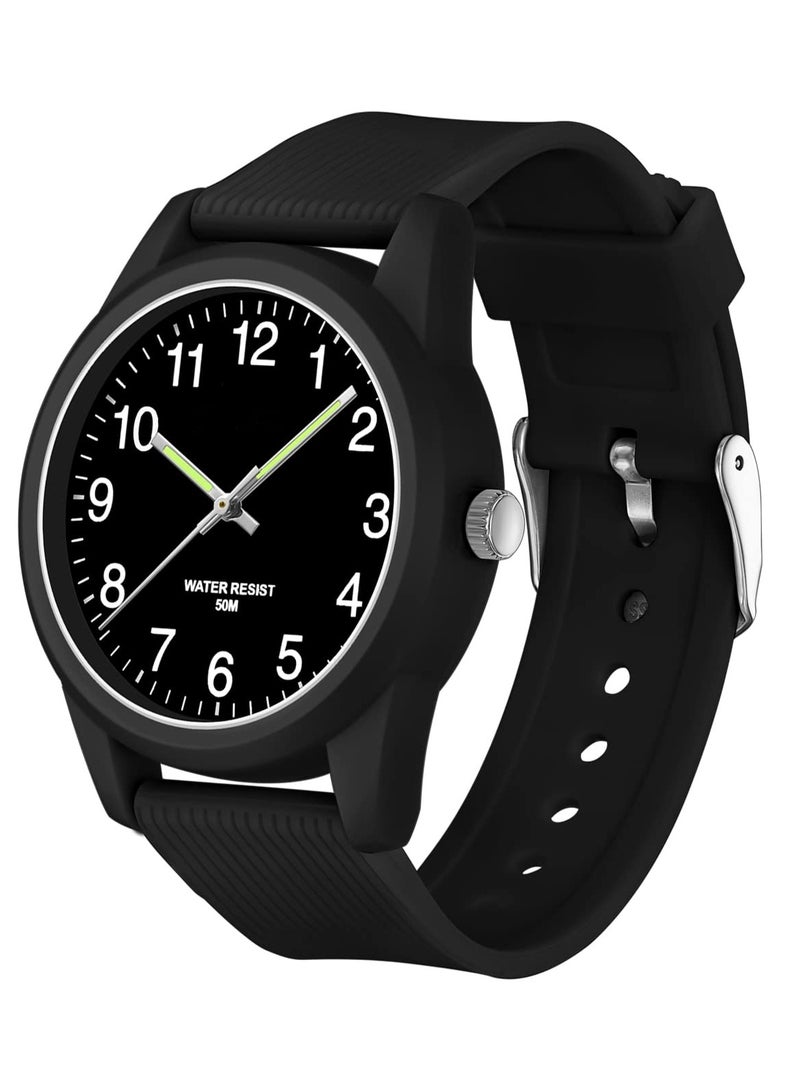 SOLARAE Kids Analog Watches for Girls Boys Kids Watches with Soft Band Learning Time 50M Waterproof Children Watch Easy to Read for Ages 3-10 Kids Great Birthday Gifts - Image 1