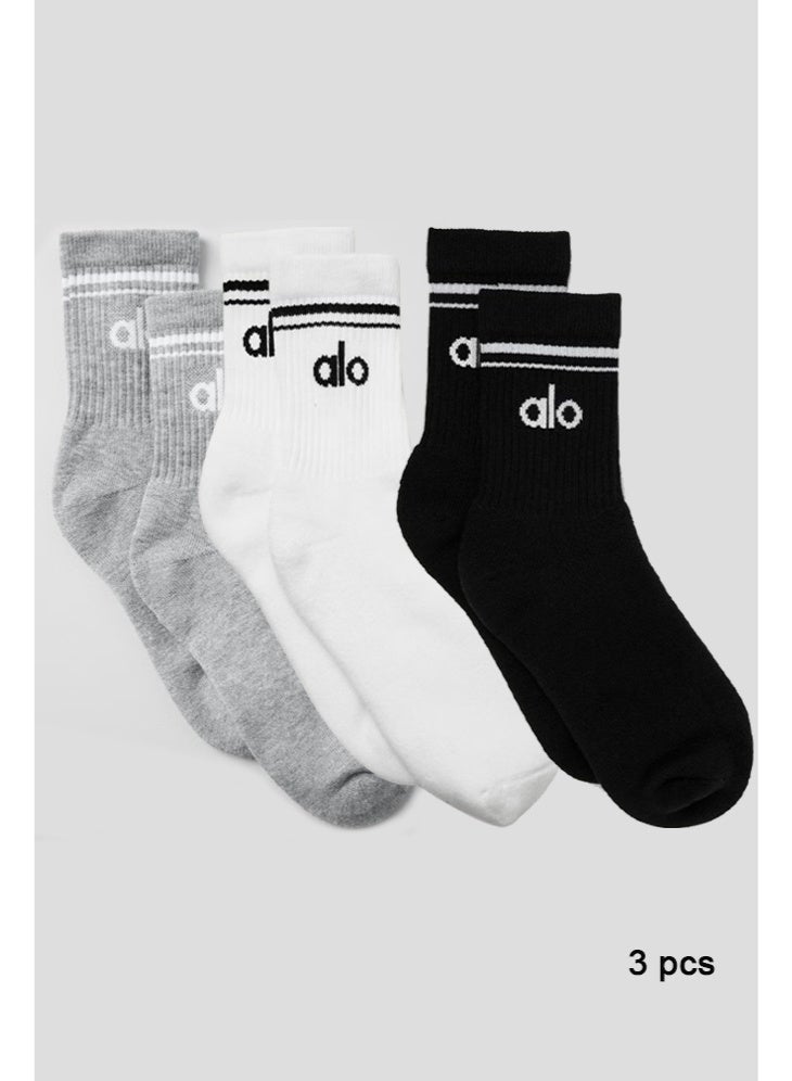 Alo Yoga 3PCS Half-Crew Throwback Sock - Unisex - Image 3