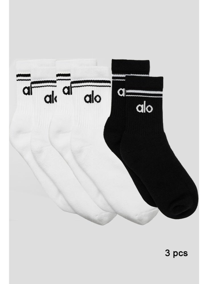 Alo Yoga 3PCS Half-Crew Throwback Sock - Unisex - Image 1