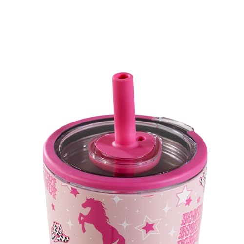 HydroJug Everyday Tumbler 14 oz – Ceramic-Lined Insulated Tumbler with Straw and Soft-Touch Lid, Cup Holder Friendly, Double-Wall Vacuum Insulation, Reusable Travel Cup – Cowgirl - Image 3