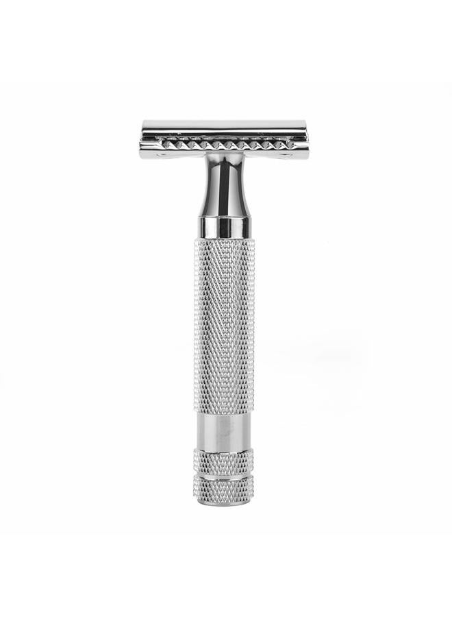 CHARMMAN Classic 3-piece Double Edge Safety Shaving Razor, 1 Razor + 10 pcs Super Stainless Blades + Travel Cover + Luxurious Packaging - Image 5