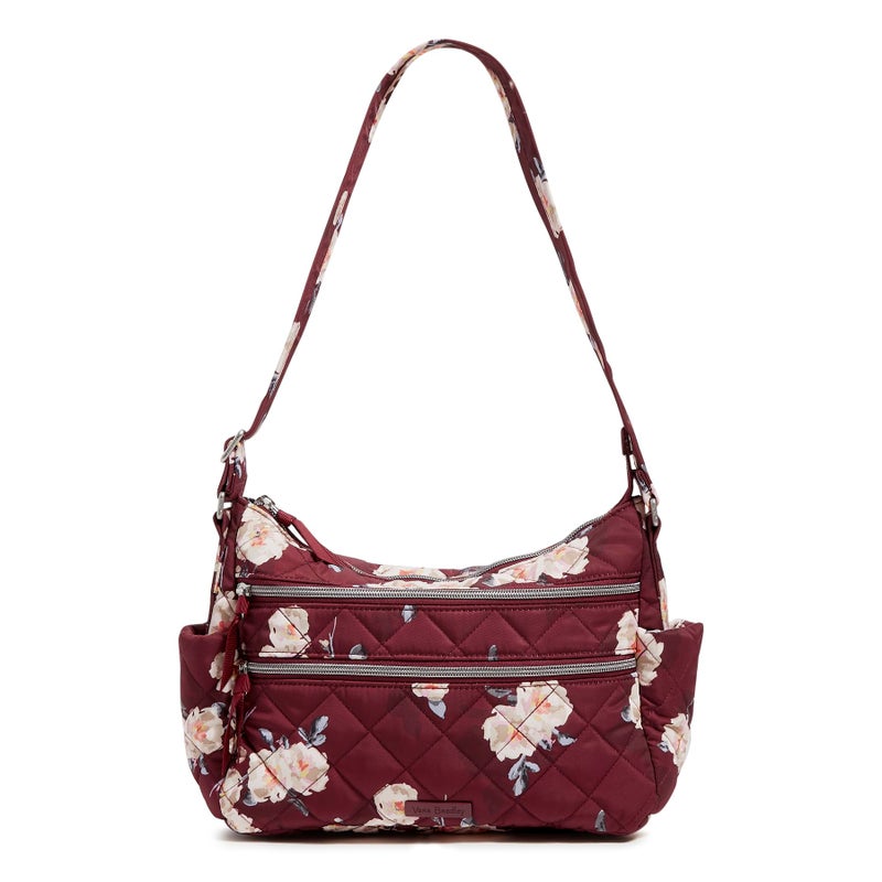 Vera Bradley Performance Twill Triple Zip Shoulder Satchel Purse, Blooms and Branches - Image 1