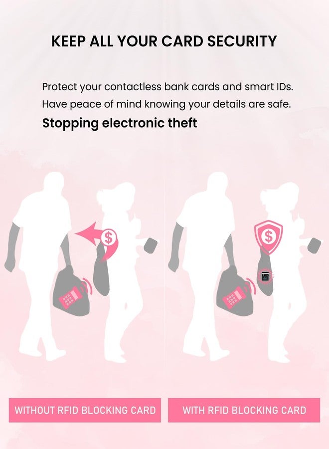 WHonor pink rfid blocking card for women, Pink - Image 2