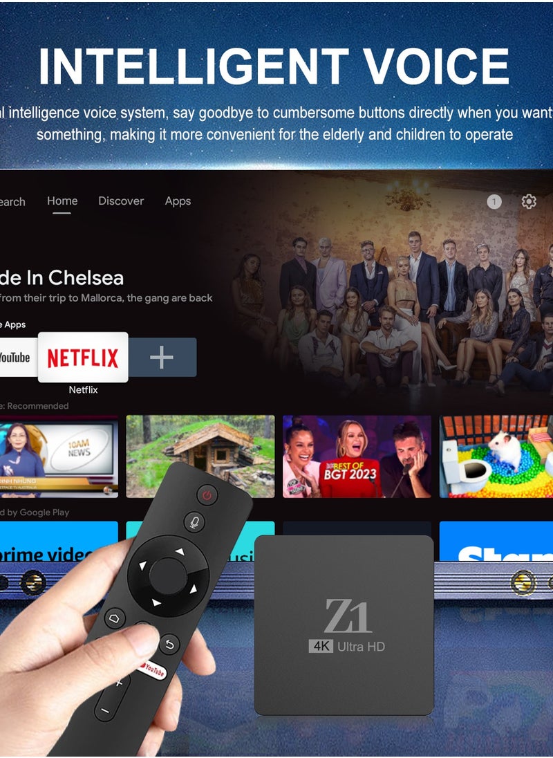 ULHYC - Android10 4K UHD TV Box With Google Play Youtube Chrome APPs and Mouse Mode Remote Enjoy Movie TV Radio Music Games Browse Web News - Image 1