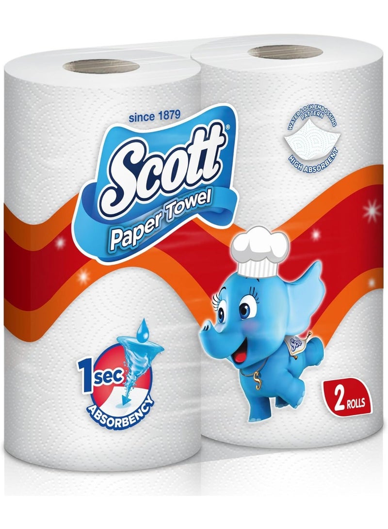Scott Kitchen Paper Towels 60 Sheets X 2Rolls Pack - Image 2