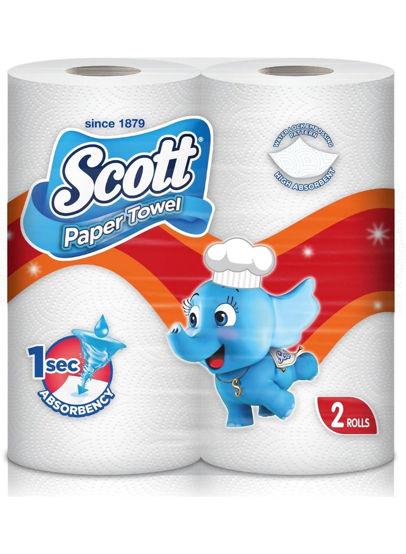 Scott Kitchen Paper Towels 60 Sheets X 2Rolls Pack - Image 1