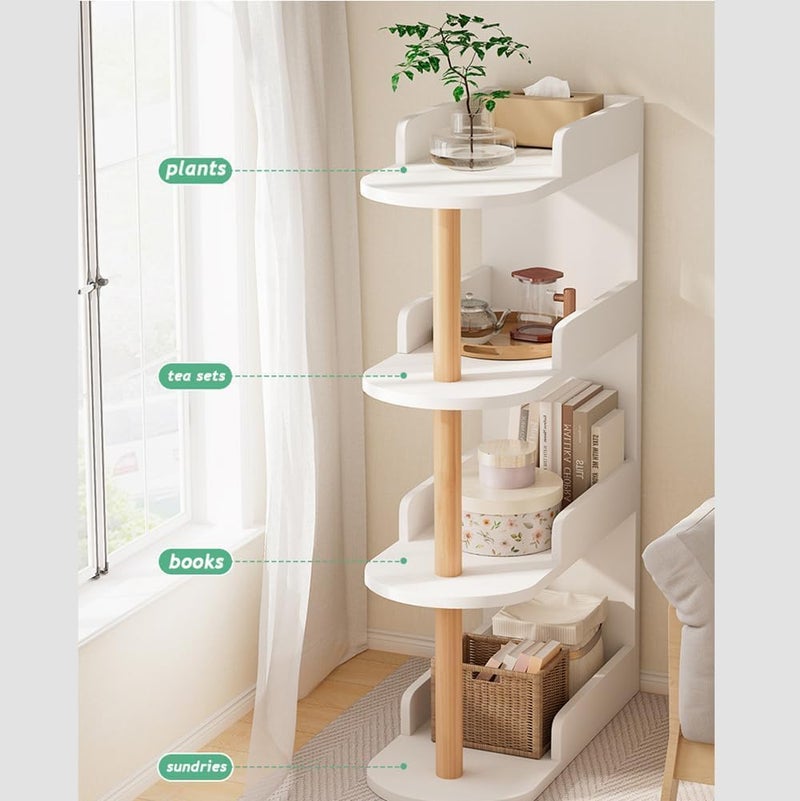 Fohome 4 Tier Bookshelf, Book Shelf Storage Organizer, Freestanding Bookcase, Modern Book Shelf for Bedroom, Living Room and Home Office, Easy to Assemble - Image 5