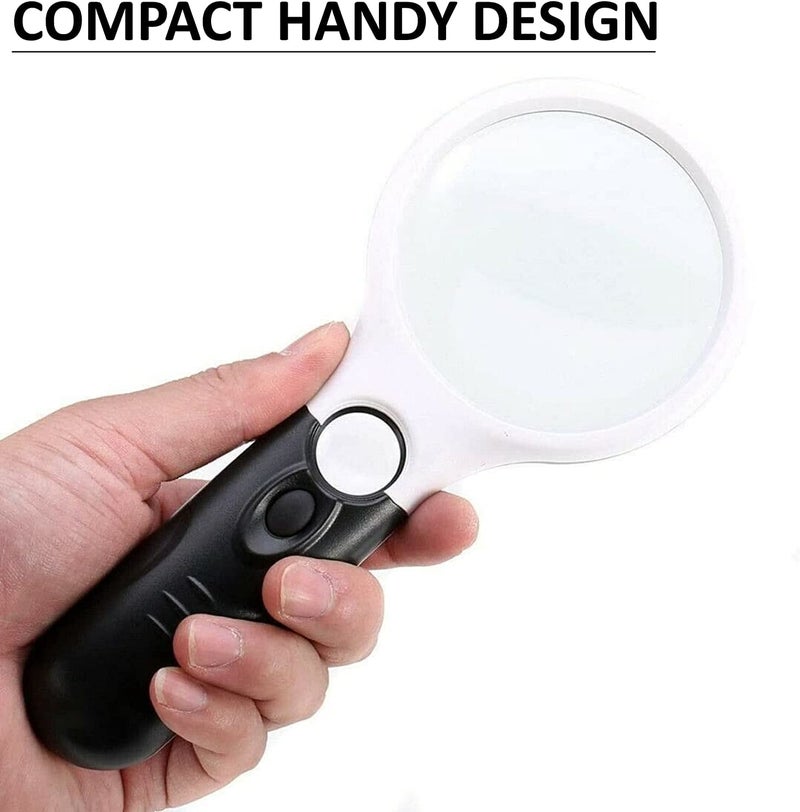 GREEMITO Magnifying Glasses - Magnifier Glass for Reading - Magnifying Glass with Ligh - Magnifier Lens 3X & 45X Big Size Zoom Lenses for Seniors - Image 5