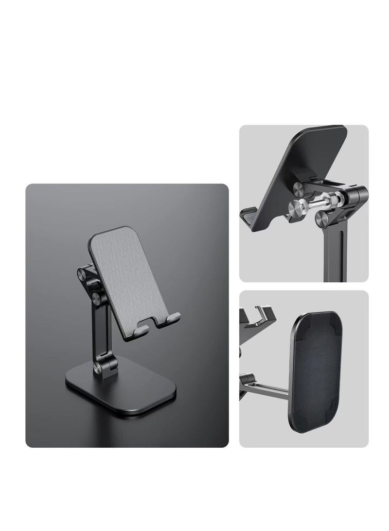 Phone Stand, Adjustable Height and Angle Cell Phone Stand for Desk Foldable Holder, Taller iPhone Stand Compatible 4-11 Inch All Mobile Phone/iPad/Tablet - Image 2