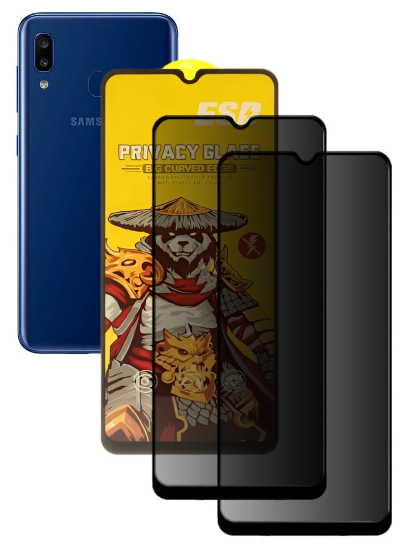 ESD 2 Pieces Tempered Dustproof Privacy Glass Screen Protector Compatible For Samsung Galaxy A20 - Image 1