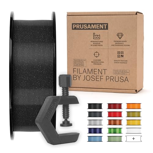 Prusament PETG Prusa Galaxy Black Filament 1.75mm 1kg Spool (2.2 lbs), Diameter Tolerance +/- 0.02mm - Image 1