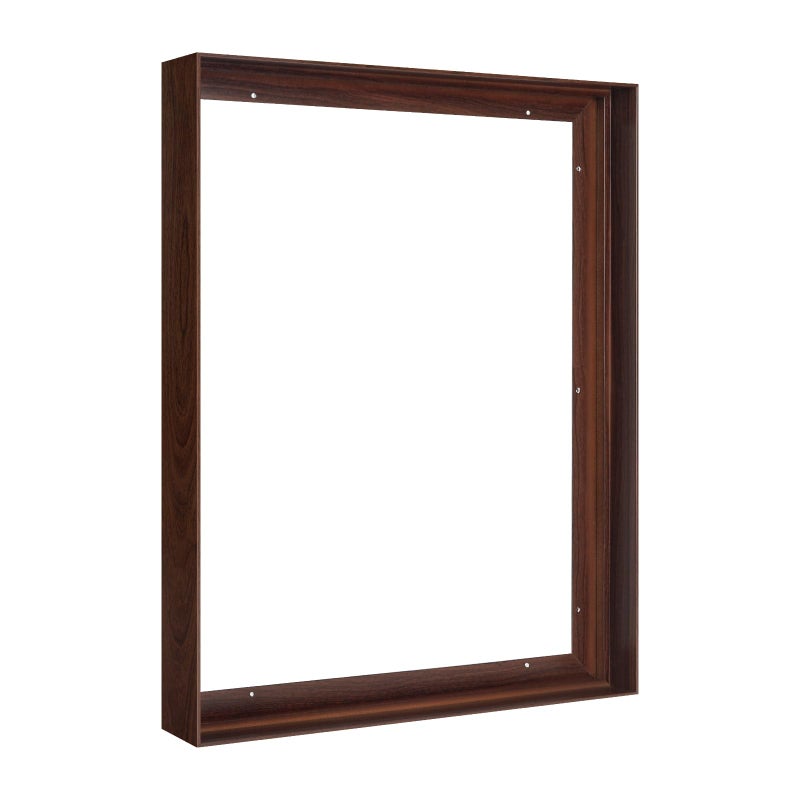 FOLKOR Floating Frame for 24x36 Canvas Painting DIY Metal Canvas Frame with 15 Inch Deep for Oil Paintings Art Prints Artwork Floater Frame for Landscape Portrait Living Room Wall Decor Walnut