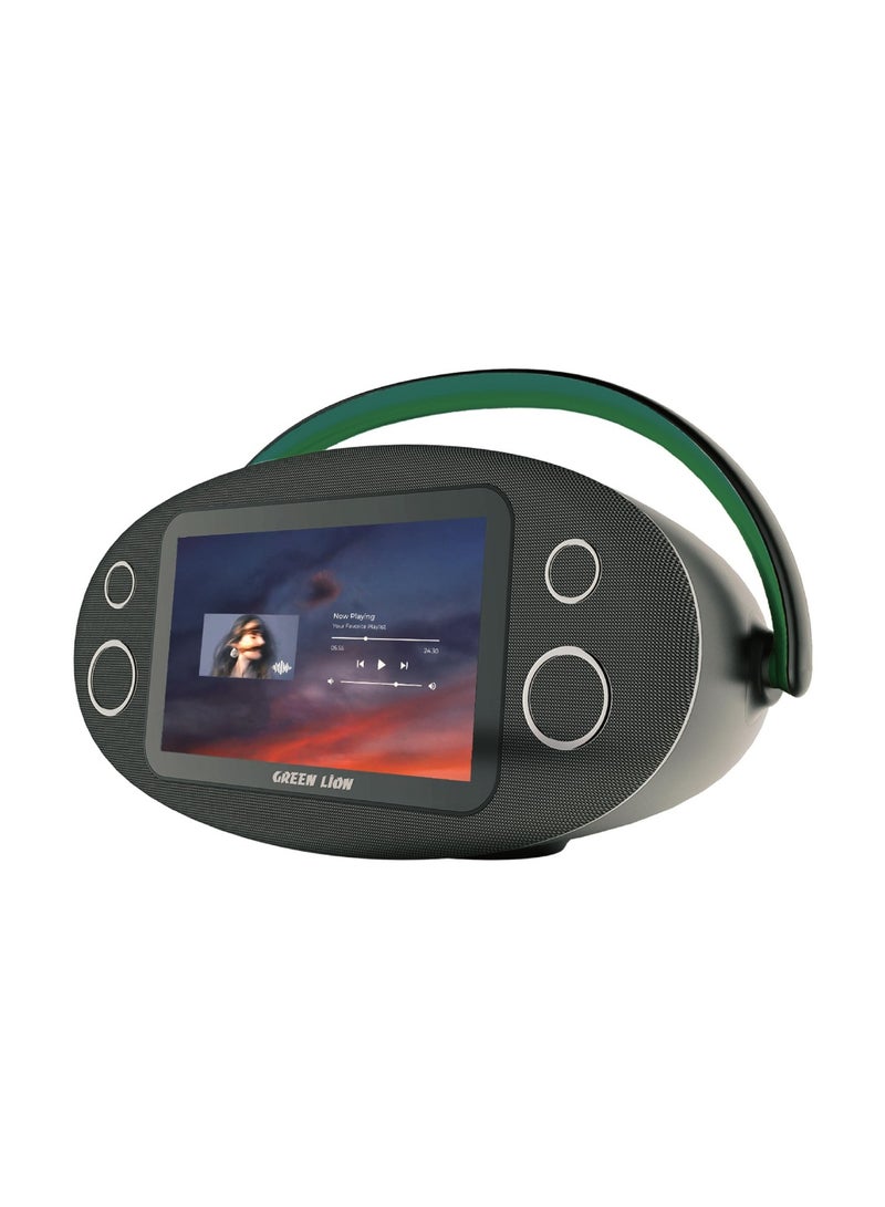 GREEN LION Sao Paulo Speaker with 10.1 Inches Display and HD Touch Display / USB/AUX/HDMI/MIC/TF/RF/Guitar Input / 8 Hours Non-Stop Play Time / High Quality Sound Play List - Black - Image 1