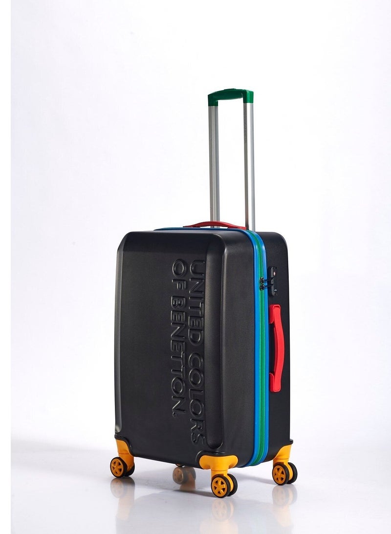BNTA-203X 20 Inch- Cabin Luggage with TSA Lock| Material- Acrylonitrile Butadiene Styrene| Adjustable Trolley Handle | Smooth Dual Wheels 360degree rotate| BLACK