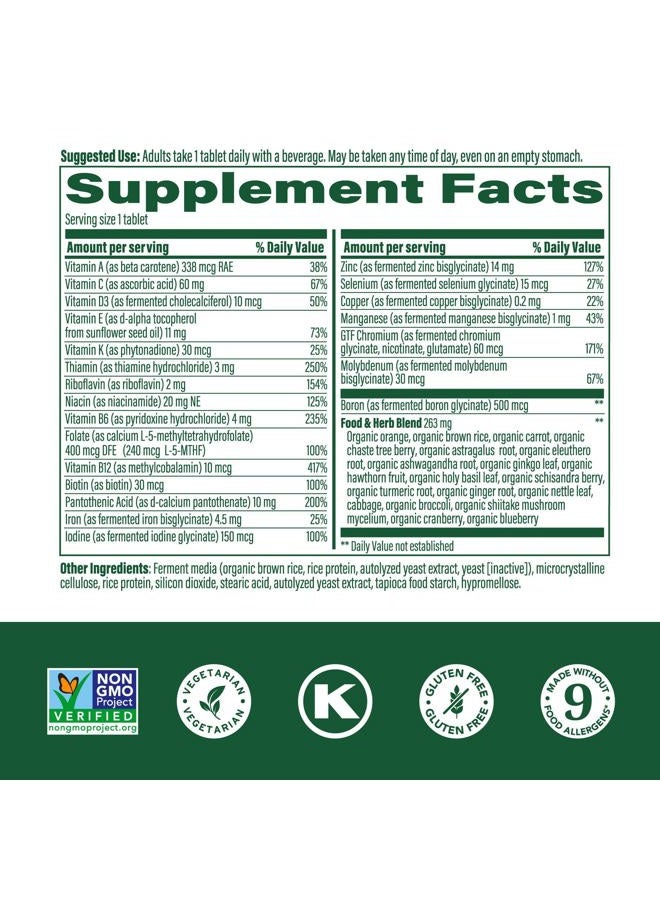 MegaFood Women's 40+ One Daily Multivitamin for Women with Vitamin B12, Vitamin B6, Vitamin C, Vitamin D, Zinc & Iron – Plus Real Food - Immune Support - Bone Health - Non-GMO - Vegetarian - 60 Tabs - Image 2
