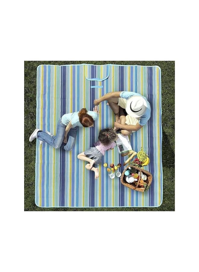 erorex EROREX Foldable Picnic Blanket Waterproof Beach Blanket Waterproof Picnic Blanket Portable Picnic Mat Portable Beach Mat For Outdoor Camping Family Outdoor Park Garden 200×150cm  - Image 2