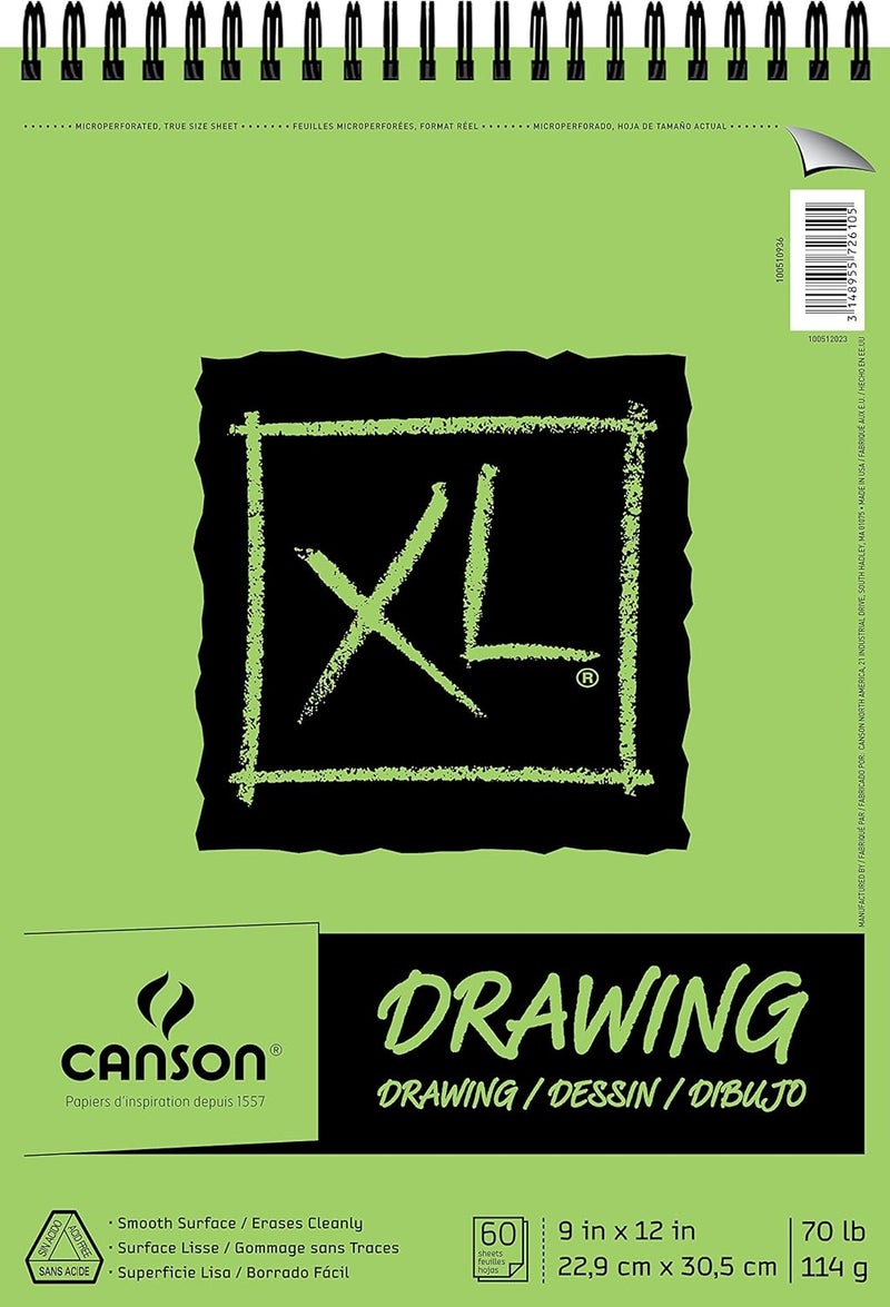 Canson XL Series Drawing 9 x 12 Green - Image 1