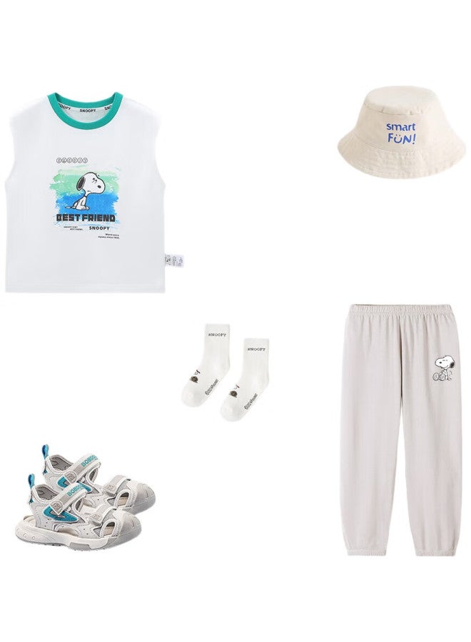 Snoopy Children'S Clothing, Boys' Mosquito-Repellent Pants, Summer Lightweight Air-Conditioning Pants, Breathable Long Pants For Boys, Youth Clothing - Image 1