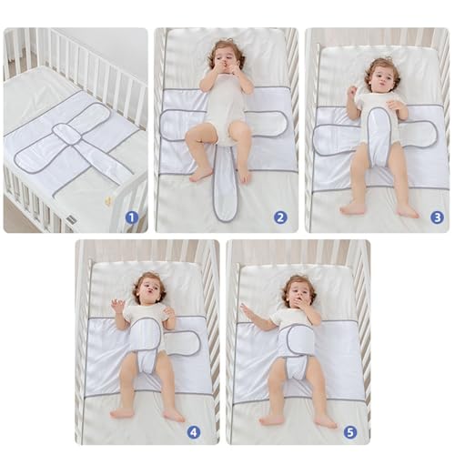 Sunisfa Cotton Fixed Swaddle Blanket for Sleep, Multifunctional, Soothe, Anti Rolling Over Belly Band, Detachable, Suitable for Baby, Ideal for Cot and Bassinet Outside - Image 4