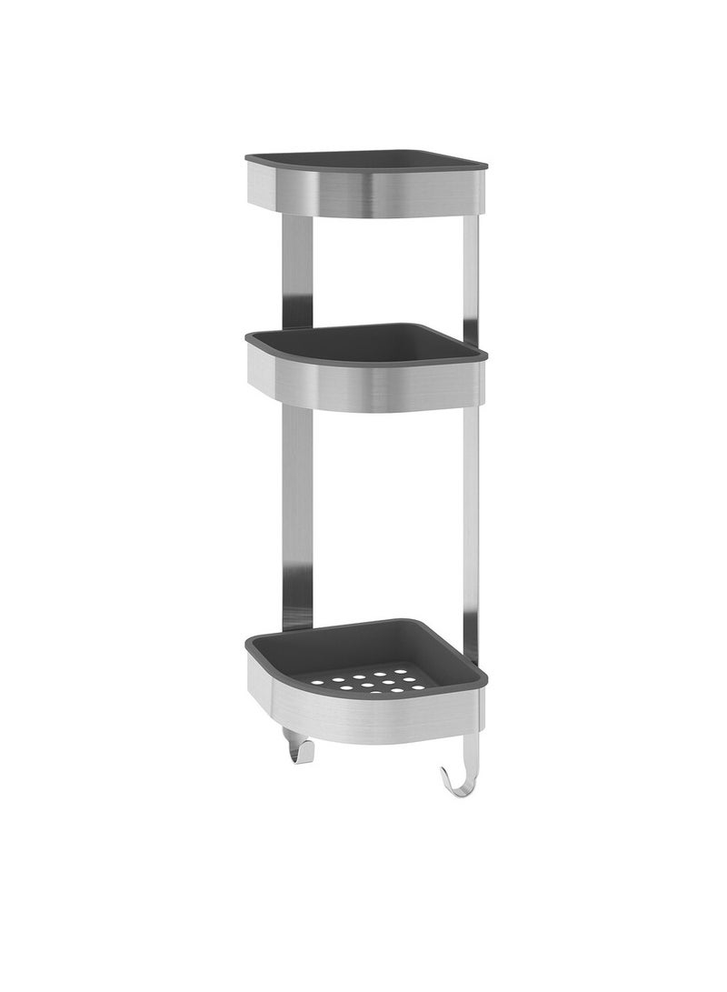 وحدة رف جداري زاوية، ستنلس ستيل 19x58 سم - Image 1