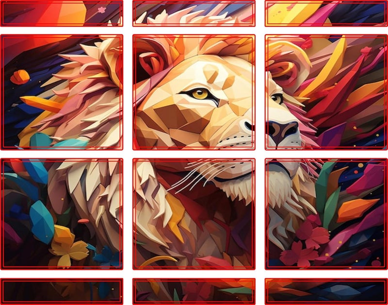 RHYTHM PRO Lion King Self Adhesive PVC Vinyl Stickers (Set of 12 PCS.) Compatible for Y A M A H A DTX-M12 PAD Protect Your Device from Dirt, Minor Scratches & Dullness. (Design 14) - Image 2