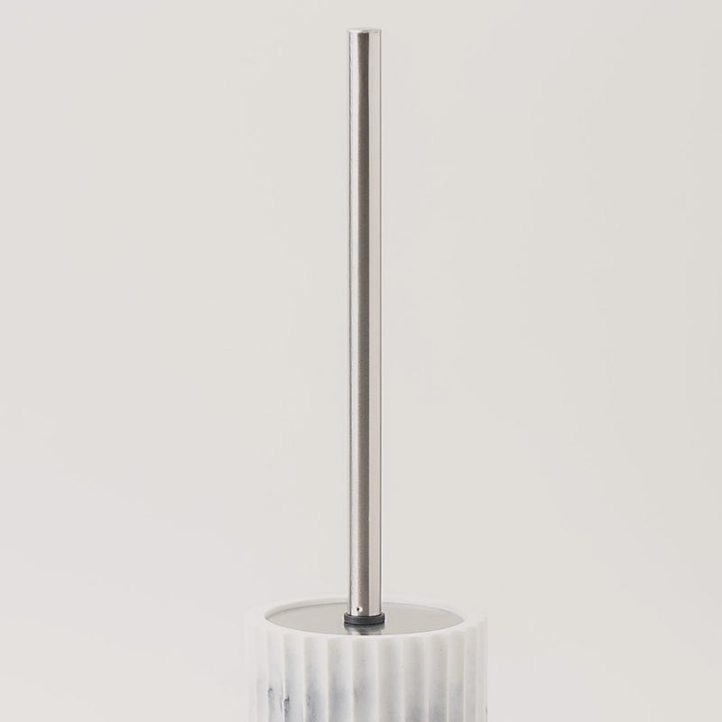 Homez polyresin toilet brush holder, white 9.6*9.6*42cm - Image 2