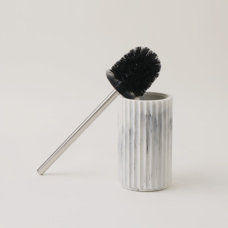 Homez polyresin toilet brush holder, white 9.6*9.6*42cm - Image 4