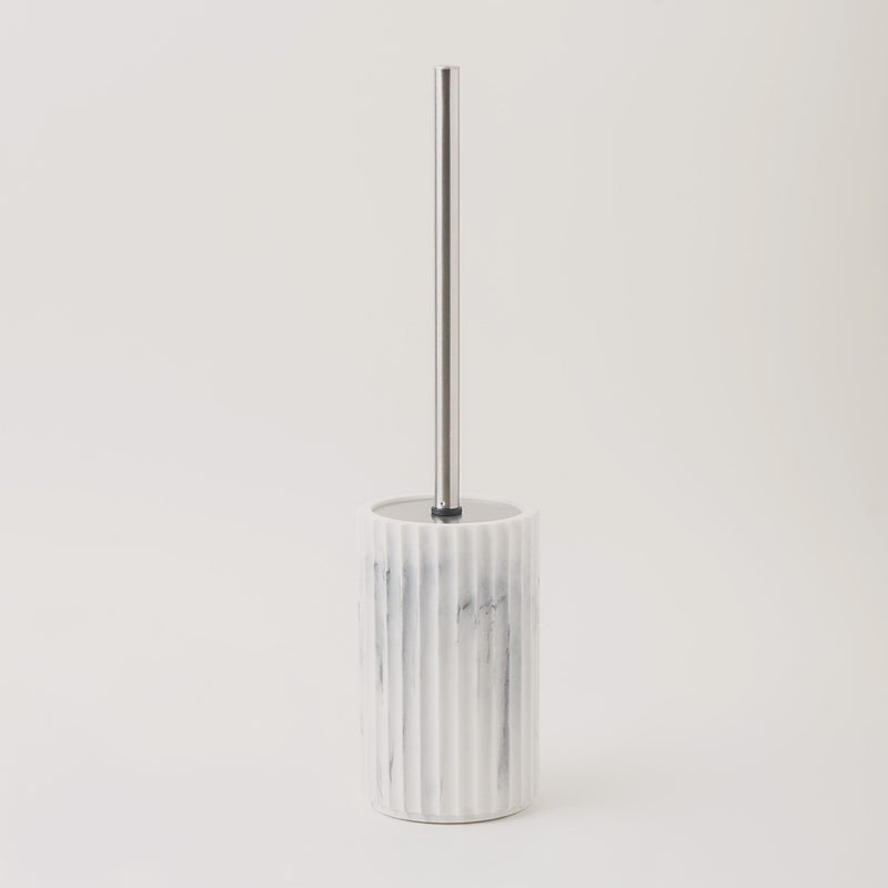 Homez polyresin toilet brush holder, white 9.6*9.6*42cm - Image 1