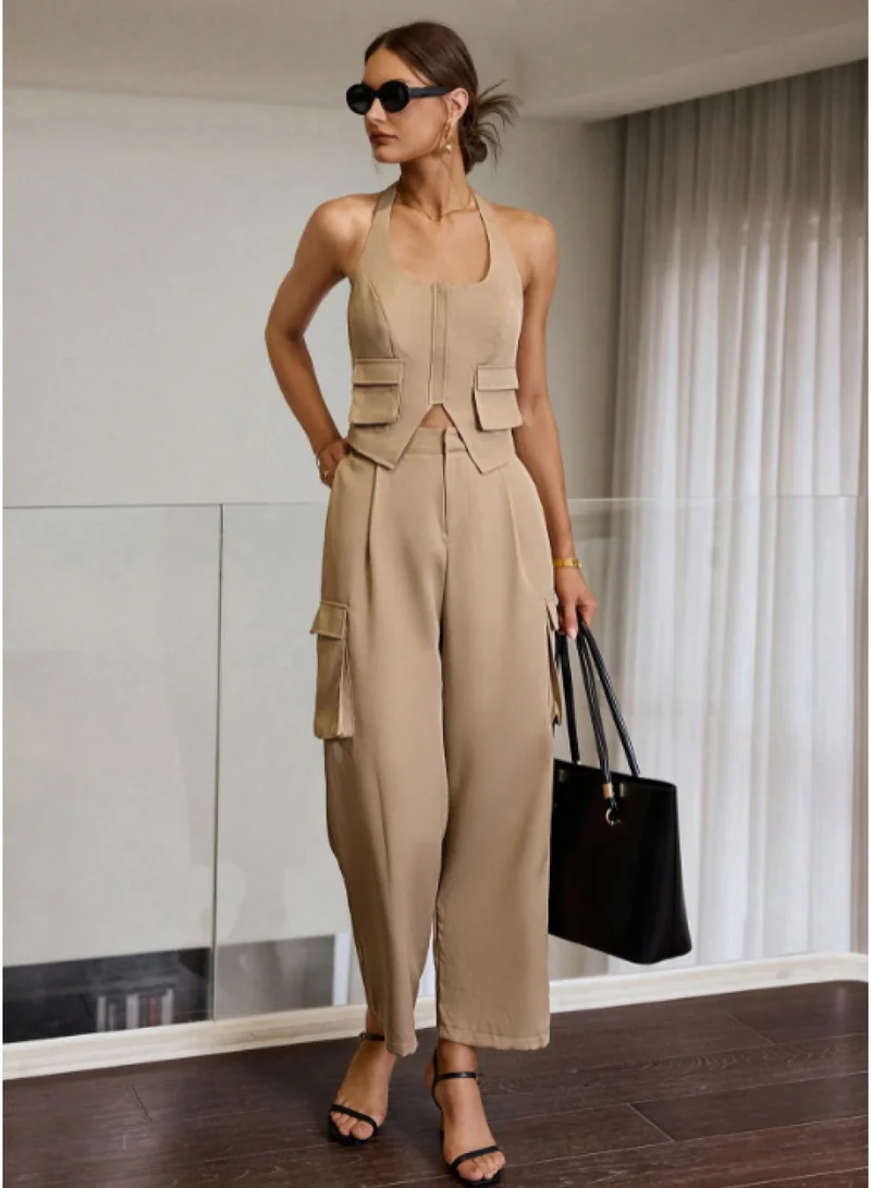 SIMPLEE Women's 2-Piece Outfit Set - Matching Top & Pants for Stylish Look