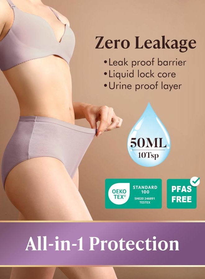 AIRCUTE Washable Adult Urine Incontinence Underwear for Women Leak Proof Absorbent Bladder Protective Panties - Image 2