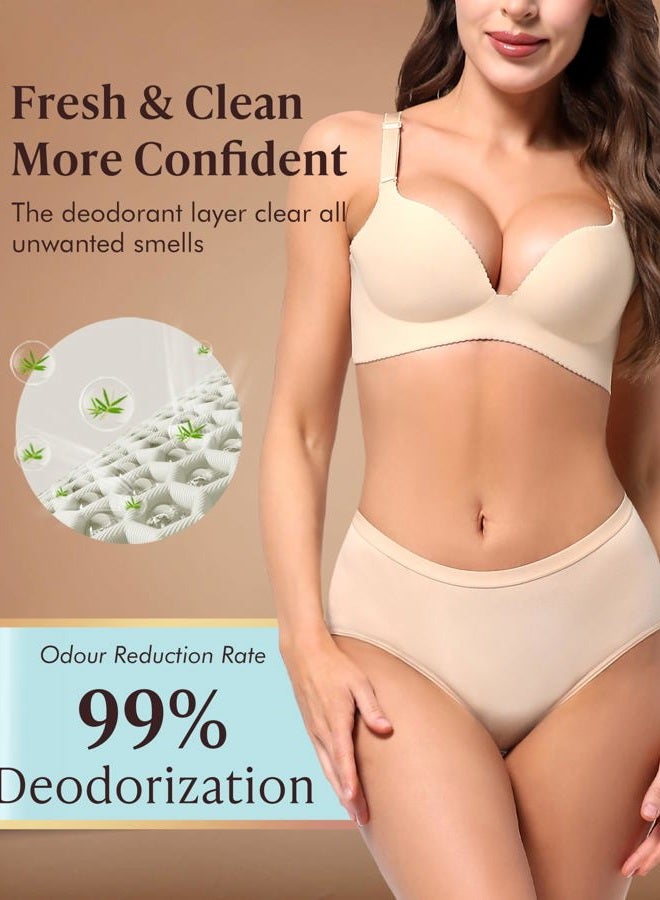 AIRCUTE Washable Adult Urine Incontinence Underwear for Women Leak Proof Absorbent Bladder Protective Panties - Image 4