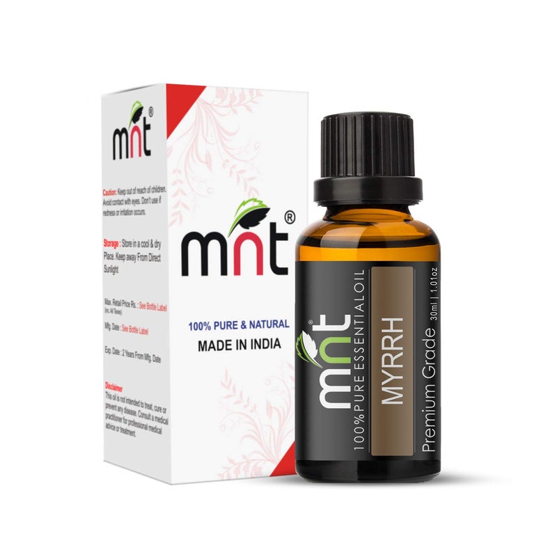 MNT Myrrh Essential Oil 100% Pure Natural & Undiluted Therapeutic Grade & Aromatherapy For Skin Care & Hair Care (30ML) - Image 1